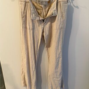 Pilcro and the Letterpress Beige Wide Leg Pants